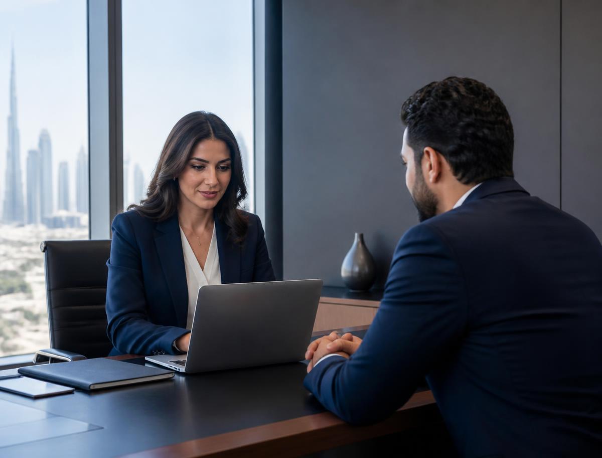 Adviser reviewing a financing application with a client