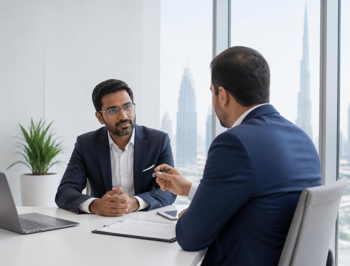 Business owners discussing an expansion plan in a meeting room